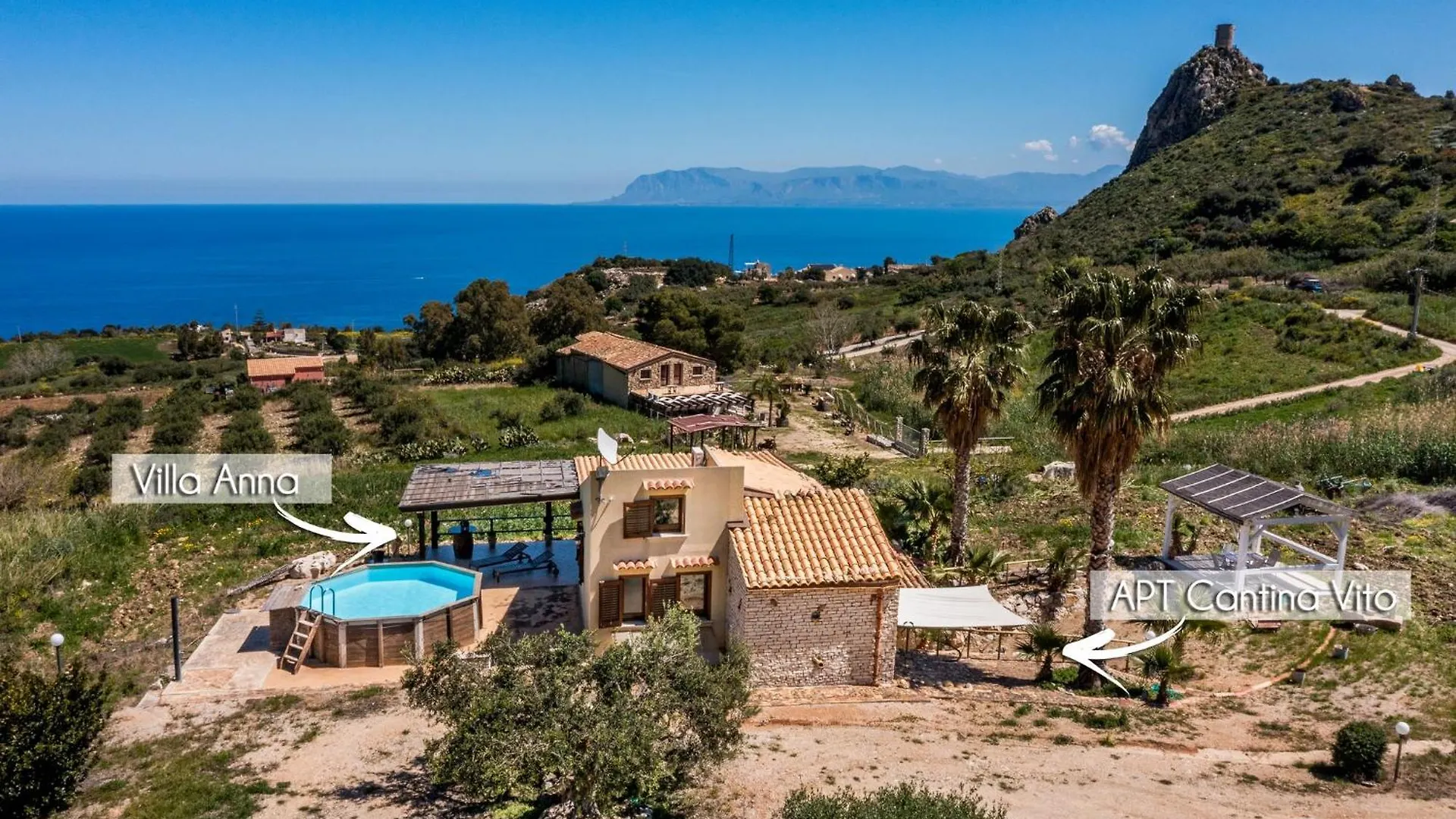 Apt Villa Anna E Apt Cantina Vito Vicinissimi Alla Riserva Dello Zingaro Scopello  Italien