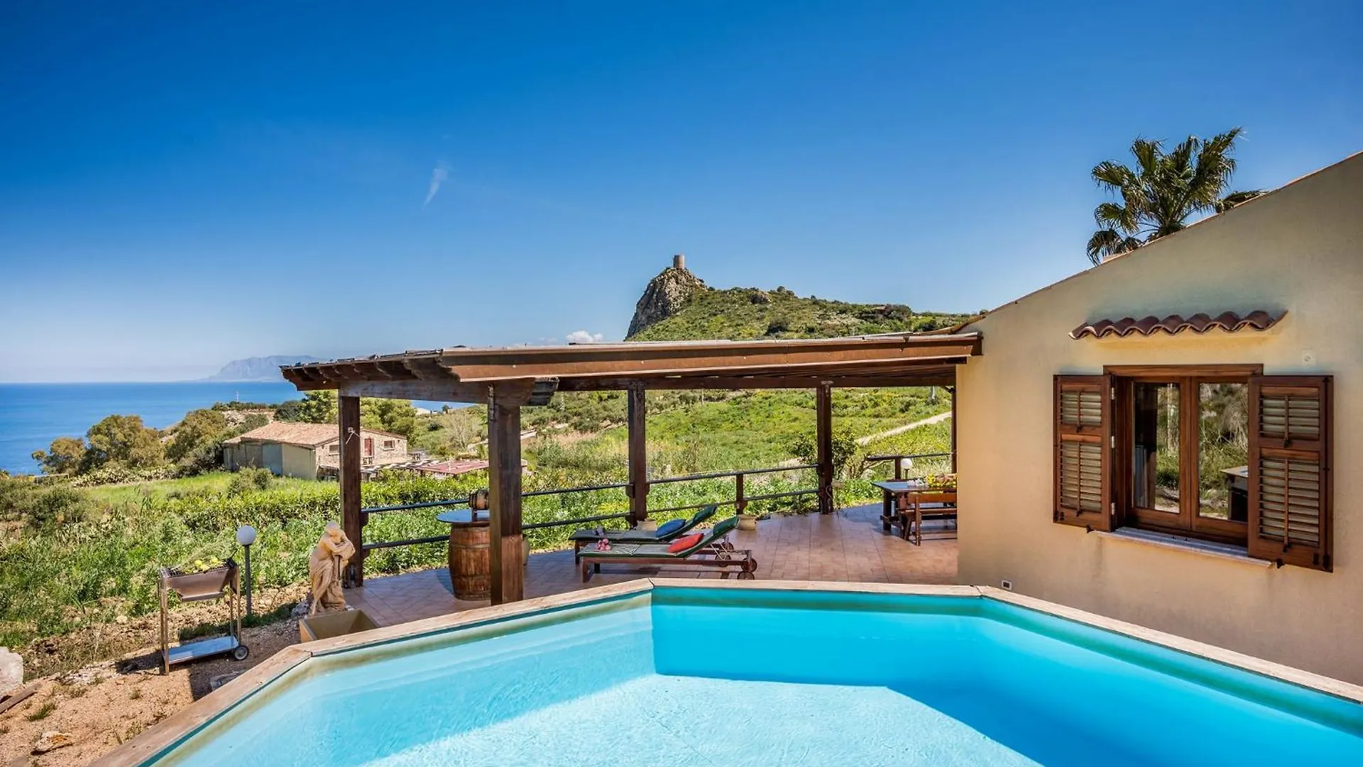Feriehus Apt Villa Anna E Apt Cantina Vito Vicinissimi Alla Riserva Dello Zingaro Scopello